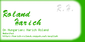 roland harich business card